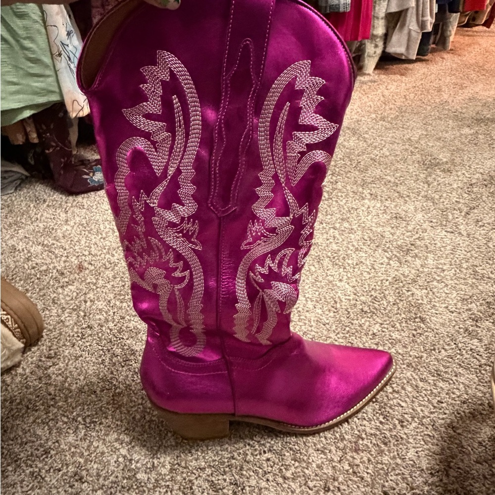 Women's Fuchsia Western Cowboy Boots